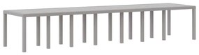 vidaXL Σέτ φαγητού για κήπο 15 pcs Ανοιχτό γκρι Rattan Polt