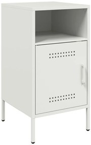 vidaXL Κομοδίνο Λευκό 36x39x68 εκ. από Χάλυβα