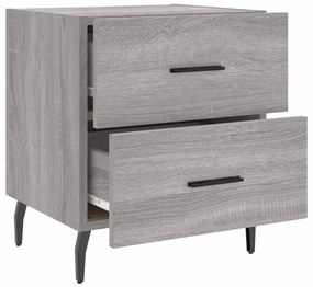 vidaXL Κομοδίνο Γκρι Sonoma 40 x 35 x 47,5 εκ. από Επεξεργασμένο Ξύλο