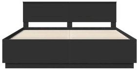 vidaXL Σκελετός Κρεβατιού Μαύρο 200 x 200 cm Επεξεργασμένο ξύλο