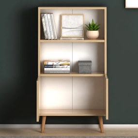 Βιβλιοθήκη μελαμίνης Cube Megapap χρώμα oak 60x24x110εκ.