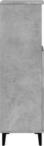 vidaXL Ντουλάπι Μπάνιου Γκρι Σκυροδέματος 30x30x100 εκ. Επεξ. Ξύλο
