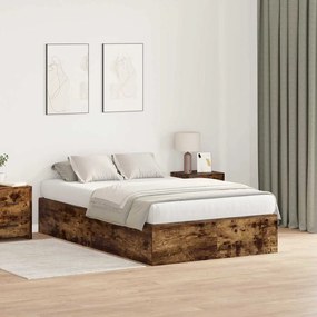 vidaXL Σκελετός Κρεβατιού Καπνιστή δρυς 190 x 120 x 31.5 εκ.