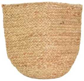 Διακοσμητικό καλάθι Mideko Inart γιούτα σε φυσική απόχρωση Φ25x25εκ 25x25x25 εκ.
