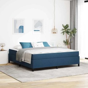 vidaXL Κρεβάτι με ελατήρια Μπλε 180 x 200 cm ύφασμα