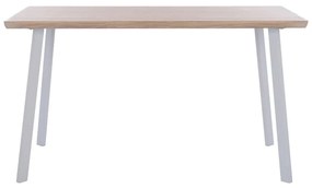 Τραπέζι Τραπεζαρίας Ofira HM8374.02 140x80cm Sonoma-White Mdf,Μέταλλο