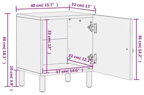 ΚΟΜΟΔΙΝΟ 40 X 33 X 46 ΕΚ. ΑΠΟ ΜΑΣΙΦ ΞΥΛΟ ΜΑΝΓΚΟ 358208