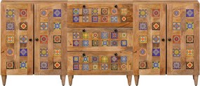 vidaXL Πλαϊνό γραφείο 3 τμχ. 60 x 33,5 x 75 εκ. Στερεό ξύλο μάνγκο