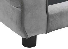 vidaXL Καναπές - Κρεβάτι Σκύλου Γκρι 72 x 45 x 30 εκ. Βελουτέ