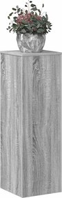 vidaXL Βάσεις Φυτών Γκρι Sonoma 33x33x100εκ. Επεξεργασμένο Ξύλο