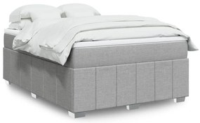vidaXL Κρεβάτι Boxspring με Στρώμα Αν. Πράσινο 160x200εκ Υφασμάτινο