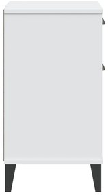 vidaXL Κομοδίνο VIKEN Λευκό από Επεξεργασμένο Ξύλο