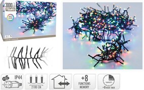 3000 LED Φωτάκια - 21.8 Μέτρα - Χρονοδιακόπτης - Πολύχρωμο