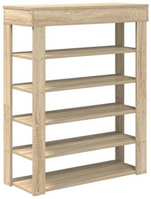 Ράφι παπουτσιών Sonoma Oak 80x30x98 cm Κατασκευασμένο ξύλο - Καφέ