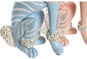 Διακοσμητική Φιγούρα DKD Home Decor 18 x 10 x 30,5 cm Scandi Μπλε Ροζ (x2)