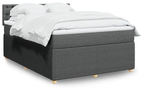 ΚΡΕΒΑΤΙ BOXSPRING ΜΕ ΣΤΡΩΜΑ ΣΚΟΥΡΟ ΓΚΡΙ 160X200 ΕΚ ΥΦΑΣΜΑΤΙΝΟ 3289822