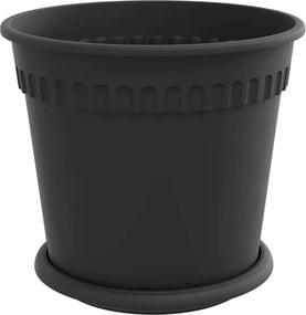 vidaXL Γλάστρες φυτών 24 pcs Μαύρο Ø 19 x 16 εκ Πλαστικό