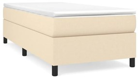 Κρεβάτι Boxspring με Στρώμα Κρεμ 80 x 200 εκ. Υφασμάτινο - Κρεμ