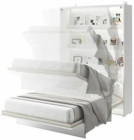 Κρεβάτι - ντουλάπα Concept Pro Lenart AH103, Διπλό, Γκρι, 180x200, Πλαστικοποιημένη μοριοσανίδα, Τάβλες για Κρεβάτι, 191x228x217cm | Epipla1.gr