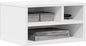 vidaXL Βάση Εκτυπωτή Λευκή 40x32x22,5 εκ. από Επεξεργασμένο Ξύλο