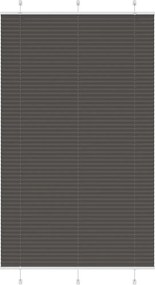vidaXL Πλισέ περσίδα Μαύρο 115x200 cm Πλάτος υφάσματος 114,4 cm