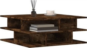 vidaXL Τραπεζάκι Σαλονιού Καπνιστή Δρυς 70x70x29 εκ. Επεξεργασμ. Ξύλο