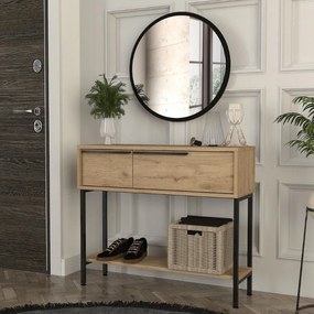Megapap Κονσόλα Με Καθρέπτη Suzy Sepet Oak 90x29,6x76εκ.