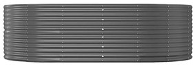 vidaXL Ζαρντινιέρα Ανθρακί 212x140x68εκ Γαλβανισμένος χάλυβας