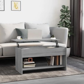 vidaXL Τραπεζάκι Σαλονιού Γκρι Sonoma102x50x52,5 εκ.Επεξεργασμένο Ξύλο