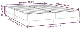 Πλαίσιο Κρεβατιού Ροζ 180x200 εκ. Βελούδινο - Ροζ