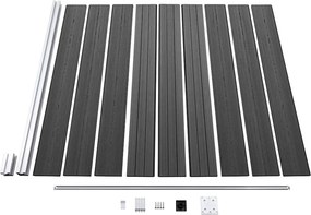 vidaXL Σετ Πάνελ Περίφραξης Μαύρο 872 x 186 εκ. από WPC