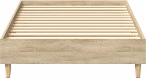 vidaXL Πλαίσιο κρεβατιού χωρίς στρώμα Sonoma Oak 90x190 cm