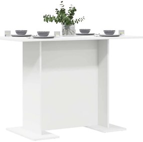 vidaXL Τραπεζαρία Λευκό 110 x 60 x 75 cm Επεξεργασμένο ξύλο