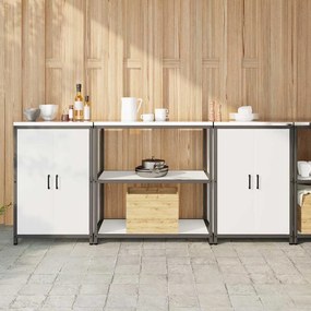 vidaXL Σετ Αποθήκευσης Κουζίνας HATTEM 3 pcs Λευκό