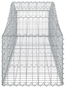 vidaXL Συρματοκιβώτια Τοξωτά 20 τεμ. 200x50x40/60 εκ. Γαλβαν. Ατσάλι