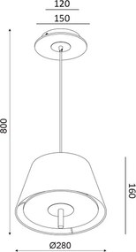 Φωτιστικό Οροφής Μονόφωτο Aca ZM16281PG White/Brass