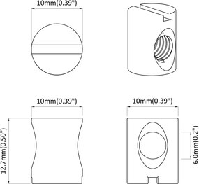 vidaXL Βίδες κουμπώματος 3462 pcs Ασημί M6 x 13 mm Μέταλλο