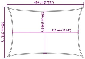 Πανί Σκίασης Τερακότα 3 x 4,5 μ. από HDPE 160 γρ./μ² - Καφέ