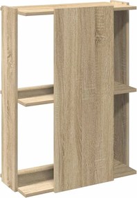 vidaXL Βιβλιοθήκη 3 Επιπέδων Sonoma Δρυς 60x30x80 εκ. Επεξεργ. Ξύλο