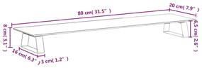 ΒΑΣΗ ΟΘΟΝΗΣ ΜΑΥΡΗ 80X20X8 ΕΚ. ΑΠΟ ΨΗΜΕΝΟ ΓΥΑΛΙ ΚΑΙ ΜΕΤΑΛΛΟ 374225