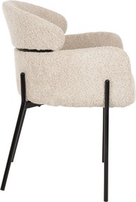 ΠΟΛΥΘΡΟΝΑ WOLF HM8583.02 ΕΚΡΟΥ ΥΦΑΣΜΑ ΜΠΟΥΚΛΕ ΜΕ ΜΕΤΑΛΛΙΚΑ ΠΟΔΙΑ 56x62x80Yεκ.