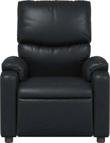vidaXL Πολυθρόνα Μασάζ Ανακλινόμενη Μαύρη από Συνθετικό Δέρμα