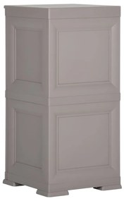 vidaXL Πλαστικό Ντουλάπι Γκρι 40 x 43 x 85,5 εκ. με Σχέδιο Ξύλου