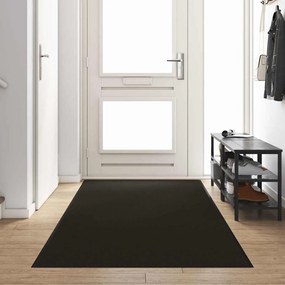 vidaXL Πατάκι Πόρτας Ορθογώνιο Μαύρο 120x350 εκ