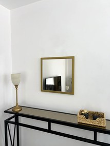 Stewehome Καθρέφτης Χρυσό Μεταλλικό Πλαίσιο 40x40 cm