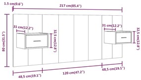 ΚΕΦΑΛΑΡΙ ΚΡΕΒΑΤΙΟΥ ΜΕ ΚΟΜΟΔΙΝΑ ΓΚΡΙ SONOMA ΕΠΕΞΕΡΓΑΣΜΕΝΟ ΞΥΛΟ 3115682