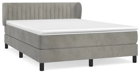 ΚΡΕΒΑΤΙ BOXSPRING ΜΕ ΣΤΡΩΜΑ ΑΝΟΙΧΤΟ ΓΚΡΙ 140X190 ΕΚ. ΒΕΛΟΥΔΙΝΟ 3127607