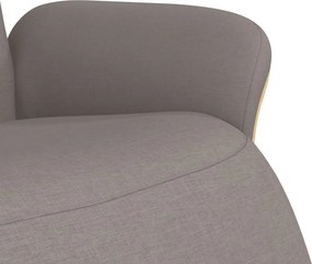 vidaXL Πολυθρόνα Ανακλινόμενη με Υποπόδιο Taupe Υφασμάτινη