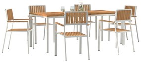 vidaXL Σετ Κήπου 7 Τεμαχίων από Μασίφ Ξύλο Teak