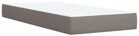 Κρεβάτι Boxspring με Στρώμα Taupe 80x200 εκ. Υφασμάτινο - Μπεζ-Γκρι